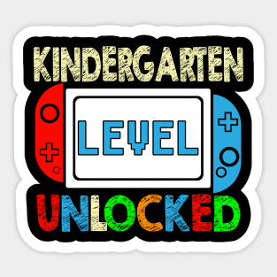 Kindergarten Level Unlocked Back To School Video Gamer Lovers Sticker